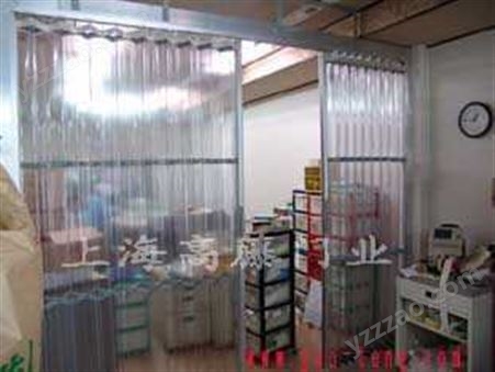 上海高藤门业供应防静电超透明平移pvc折叠门5